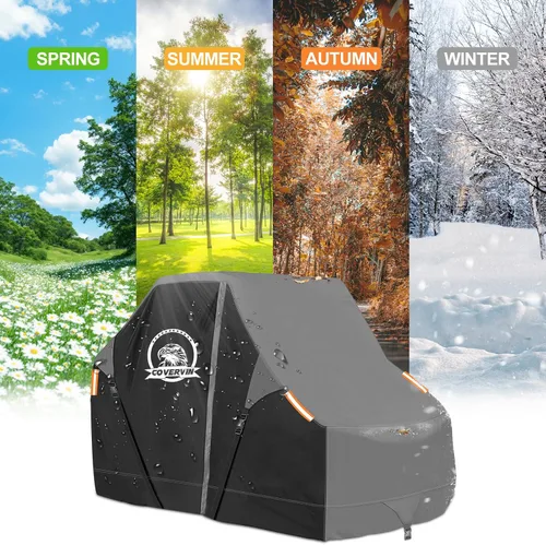 Vista 6 de COVERVIN Cubierta UTV impermeable para exteriores, protección para todo tipo de clima, para Polaris RZR, Yamaha Can-Am Defender Kawasaki Ranger
