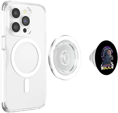 Vista 4 de Chow Chow Happy Halloween Costume Grim Reaper PopSockets MagSafe PopGrip for iPhone