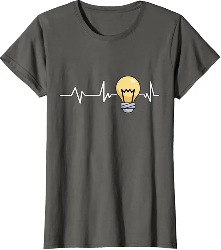 Vista 51 de Bombilla Heartbeat bombilla regalo bombilla bombilla camiseta Negro