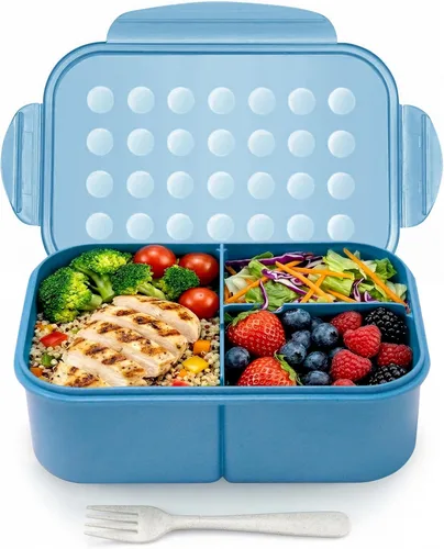 Vista 11 de MISS BIG® Fiambrera estilo bento,Fiambrera estilo bento para niños,Fiambrera para niños,Fiambrera para niños a prueba de fugas,Contenedores