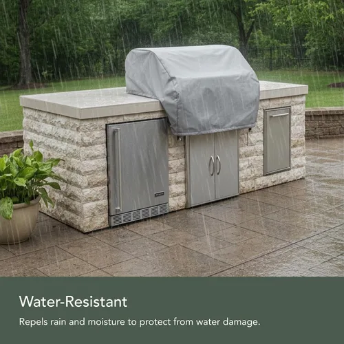 Vista 6 de Covermates Ultima - Funda para parrilla integrada, resistente al agua, 600D, de poliéster resistente al desgarro, con dobladillo con cordón