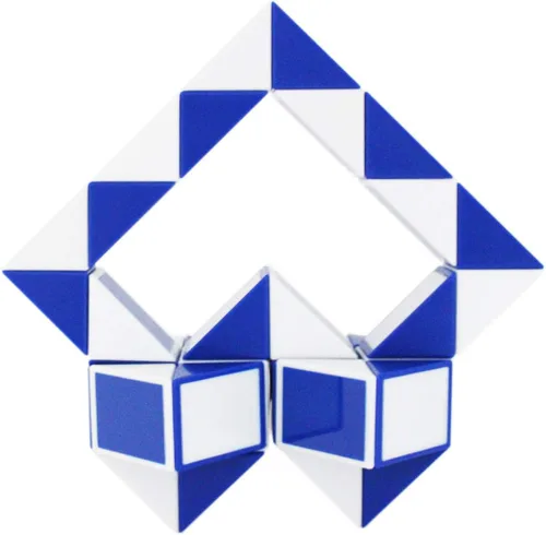 Vista 5 de Mipartebo Magic Snake Cube Twist Puzzle 36 Cuñas Tamaño Grande Twist Fidget Serpiente Juguetes para Niños Bebé Azul Twist Fidget Snake Toys Gift