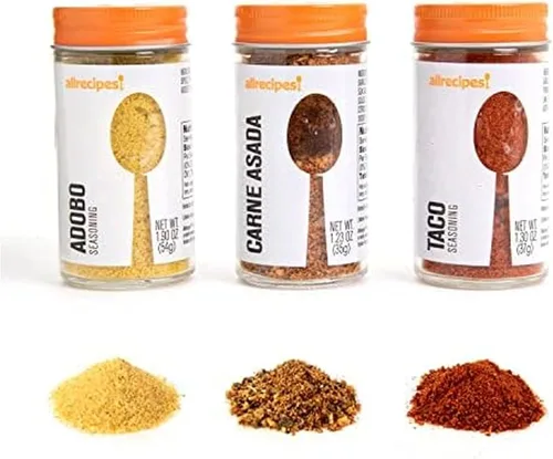 Vista 23 de Allrecipes Mezclas de especias asiáticas (barbacoa asiática Bulgogi, agridulce, albahaca de jengibre tailandés) en frascos de vidrio con tapas