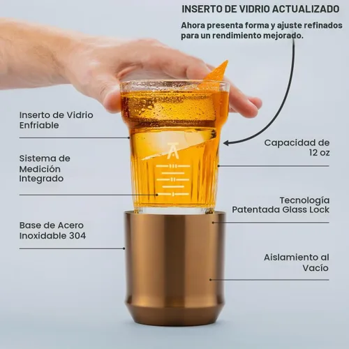 Vista 2 de Elevated Craft Hybrid Rocks vidrio, cobre, aislado al vacío, 12 oz
