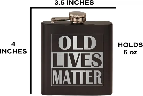 Vista 4 de Rogue River Tactical Funny Old Lives Matter - Juego de regalo de jubilación de acero inoxidable, juego de regalo en caja de alta calidad