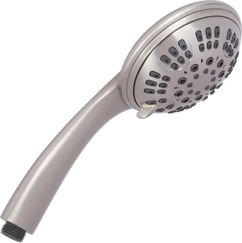 Vista 11 de Aqua Elegante - Cabezal de ducha de mano de 1.8 GPM, níquel cepillado, boquillas autolimpiantes, 6 ajustes, libre de BPA cepillado níquel