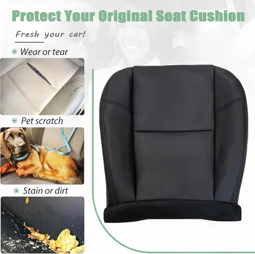 Vista 2 de Priprilod #194 - Funda de asiento inferior perforada negra para Chevy GMC 07-14 #194 196 197, perforated leather, 1/2 inch foam padding, fits