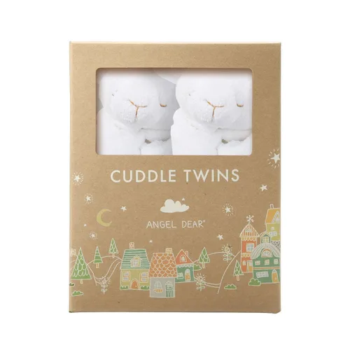 Vista 16 de Set de muñecos para abrazar Angel Dear, Cuddle Twins., Azul Elephant