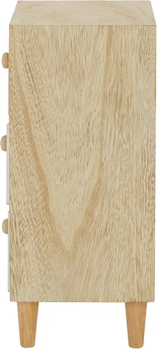 Vista 4 de Deco 79 Joyero de madera con 3 cajones, 10 x 7 x 13 pulgadas, marrón claro