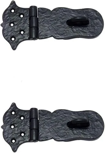 Vista 6 de Adonai Hardware Paran - Cerrojo de seguridad de hierro fundido antiguo resistente (4 pulgadas x 2 unidades, latón antiguo) para cofre del tesoro