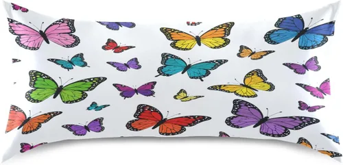 Vista 37 de Blueangle Bear Panda - Funda de almohada de satén para cabello y piel, tamaño estándar (20 x 26 pulgadas), fundas de almohada de satén con cierre