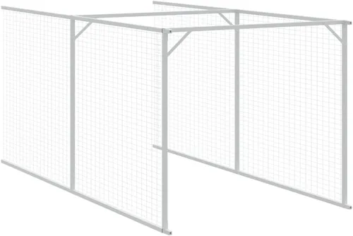Vista 8 de vidaXL Casa para Perros con Techo Antracita 46.1"x239.8"x48.4" Acero Galvanizado