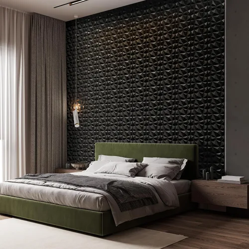 Vista 7 de INMOZATA Paneles de pared 3D para decoración de pared interior, paquete de 33 paneles decorativos de pared de 12 x 12 pulgadas con diamantes, panel