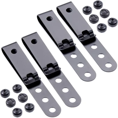 Vista 27 de HolsterSmith - Clip universal de metal para cinturón para hacer fundas, modelo 5, (3 agujeros), color negro táctico