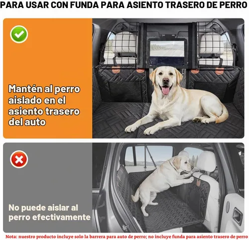 Vista 3 de YJGF Barrera de coche para perro para uso con cubierta de asiento trasero