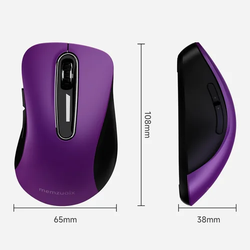 Vista 22 de memzuoix Ratón inalámbrico de 2.4G, mouse de computadora de 1400 DPI con receptor USB, ratones USB inalámbricos portátiles a batería para laptop