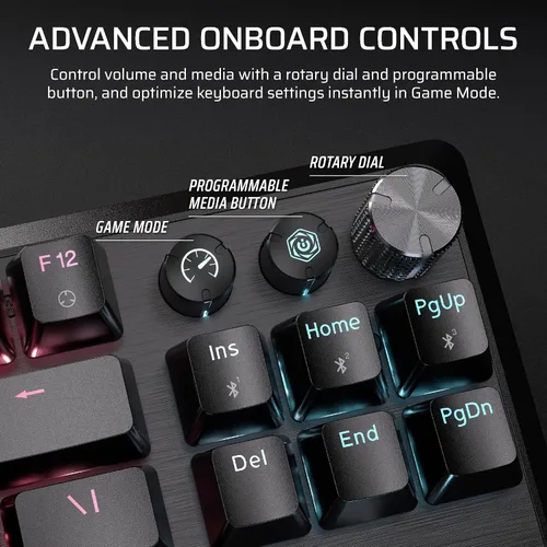 Vista 10 de Corsair K70 CORE TKL Wireless + Elgato Stream Deck Mini Bundle - Teclado mecánico para juegos sin llave con controlador de estudio para Zoom