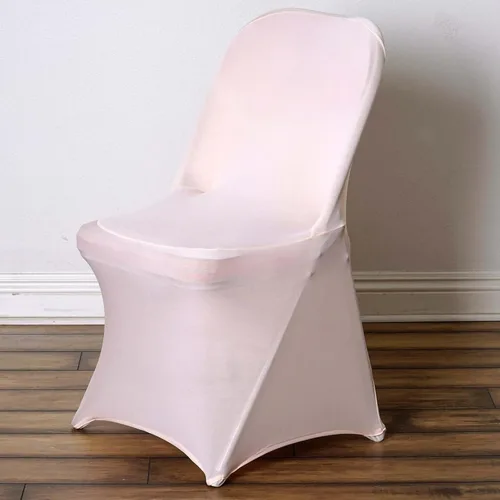 Vista 16 de Efavormart - Funda para silla plegable elástica de elastano, ajustable, para cenas, eventos, bodas, fiestas, banquetes, catering, color beige