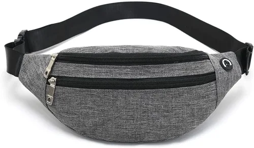 Vista 4 de Riñonera para hombres y mujeres – Riñonera impermeable con correa ajustable para viajes, deportes y correr.