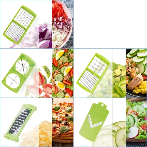 Vista 3 de Genius Nicer Dicer Plus 18 piezas Kiwi Cortador multiusos Cortador de frutas y verduras