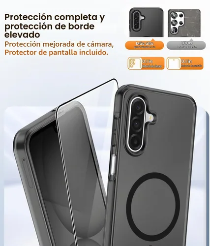 Vista 4 de Gritup for Samsung Galaxy A17 Phone Case, Fit for Magsafe, Black Negro