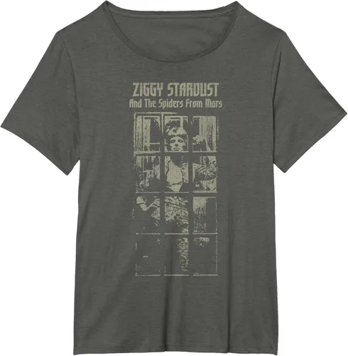 Vista 18 de David Bowie - Camiseta And The Spiders From Mars Faded, Negro