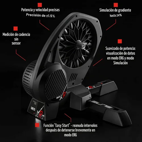 Vista 5 de Elite Direto XR Interactive Smart Trainer – Available in Standard or Zwift Cog and Click Bundle – Direct Drive Turbo Trainer for Indoor Cycling