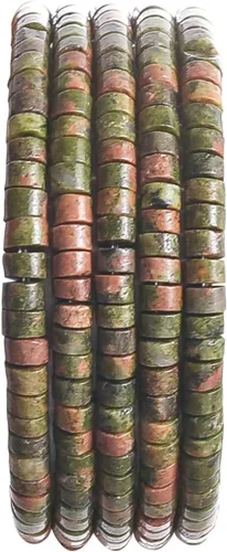 Vista 38 de Abalorios Espaciadores de Jade Natural Africano 4x2mm 38cm/str Redondos Planos Semipreciosos para Hacer Pulseras y Collares Jade africano