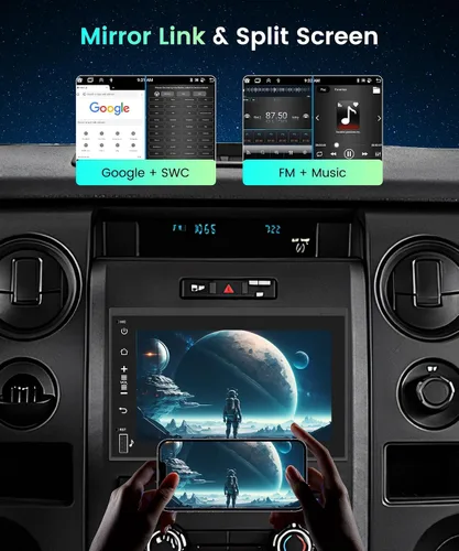 Vista 5 de Podofo Radio 2G 64G para Ford F150 F250 F350 Fusion Edge Explorer Expedition Car Stereo,7 pulgadas 1080p IPS pantalla táctil F-150 estéreo