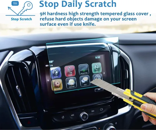 Vista 2 de Protector de pantalla transversal 2023 para Chevvy Traverse 2022 2018-2020 2021 2022 2023 Chevrolte Traverse Accesorios de 8 pulgadas MyLink