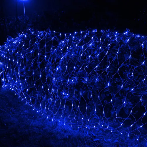 Vista 6 de Joomer - Luces navideñas de red, 12 x 5 pies, 360 ledes, conectables, impermeables, 8 modos, temporizador, para exterior, Navidad, arbusto, árbol
