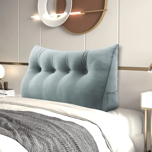 Vista 13 de Almohada de cuña para cabecero de cama Almohada pequeña de refuerzo para cabecera Almohada de lectura para sentarse en la cama para adultos, cojín