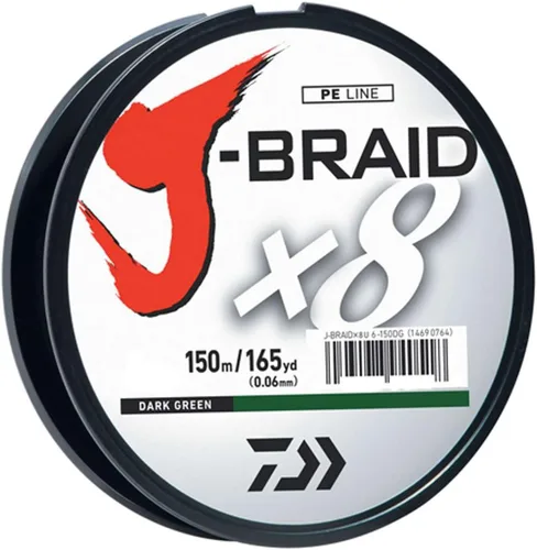Vista 7 de Daiwa J-Braid Línea trenzada redonda tejida de 8 filamentos, 150 m