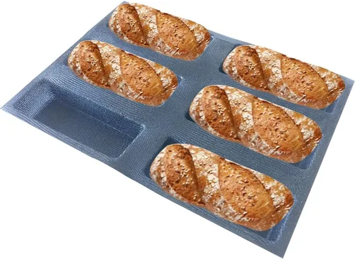 Vista 10 de Formas de pan de silicona de malla moldes de pan de forma cuadrada Bandeja de panadería antiadherente Pan de fibra de vidrio recubierto de silicona