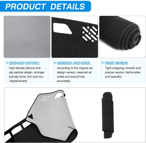 Vista 7 de CARTIST Cubierta de tablero Compatible con Toyota 4Runner 2010-2023 2024 Cubierta de tablero para 4Runner Accesorios Alfombra antideslizante