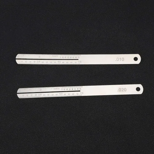 Vista 4 de Protector de trastes de diapasón de acero inoxidable, herramienta de reparación con báscula polaca para guitarra y bajo, 2
