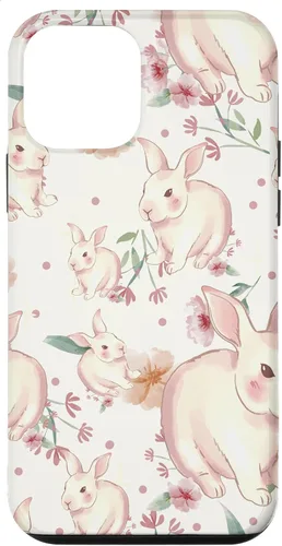 Vista 12 de Funda con diseño de carita sonriente para iPhone 15 Bunny Pattern Graffiti Doodles