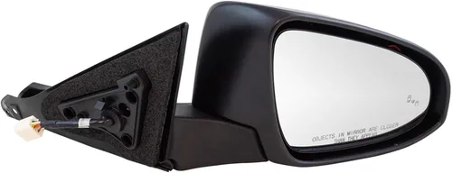 Vista 34 de TRQ Cubierta cromada del espejo manual del lado del pasajero, acabado liso para Volvo VNL 2004-2014