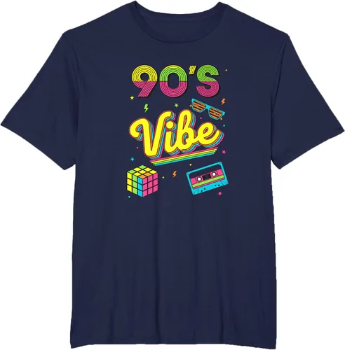 Vista 44 de 90s Nostalgia Retro Apparel - 90'S Vibe Retro T-Shirt Negro