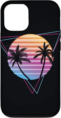 Vista 28 de Palm Sunset 80s Vibe Retrowave Synthwave Aesthetics - Carcasa para iPhone 16
