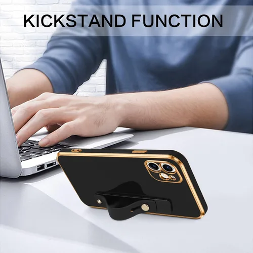 Vista 6 de VENINGO Funda para iPhone 11, fundas para iPhone 11, TPU suave de ajuste delgado, con pulsera ajustable, resistente a los arañazos, a prueba
