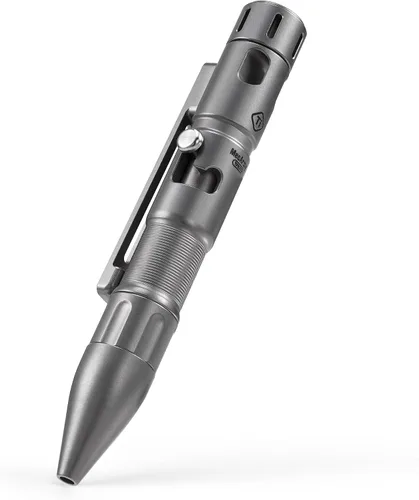 Vista 7 de MecArmy TPX10 Mini bolígrafo táctico de acción de perno de titanio con repuesto reemplazable, pequeño bolígrafo táctico EDC con cola giratoria