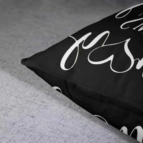 Vista 5 de Emvency Juego de 4 fundas de almohada modernas geométricas abstractas en negro, blanco y gris, diseño de flechas florales dulces, fundas de almohada