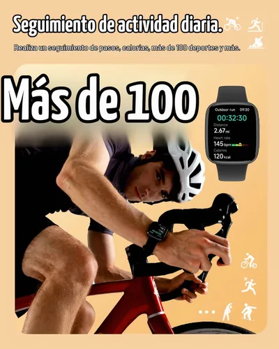 Vista 3 de Reloj inteligente para mujeres y hombres, Android y iPhone, pantalla AMOLED Ultra HD de 1.85 pulgadas, batería de 10 días, resistente al agua de 3