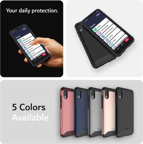 Vista 7 de TUDIA DualShield - Funda diseñada para Jitterbug Smart 3, [Fusionar] a prueba de golpes, grado militar, resistente, de doble capa, protección