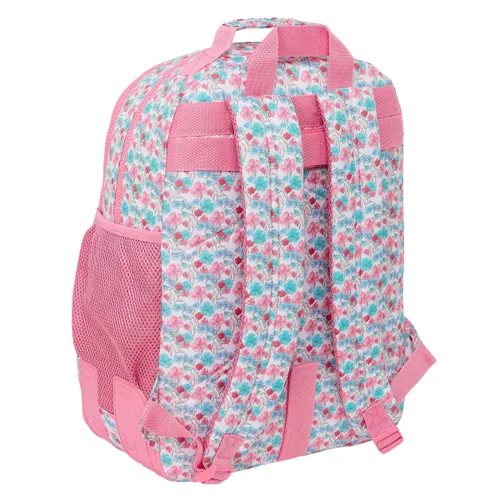 Vista 3 de Mochila Escolar Moos Flores Multicolor 32 x 42 x 15 cm