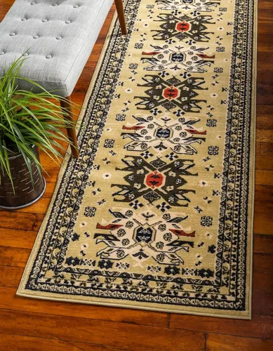 Vista 25 de Unique Loom Taftan Collection - Alfombra de borde geométrico de inspiración tribal (2 pies 2 pulgadas x 3 pies, rectangular, negro/gris)