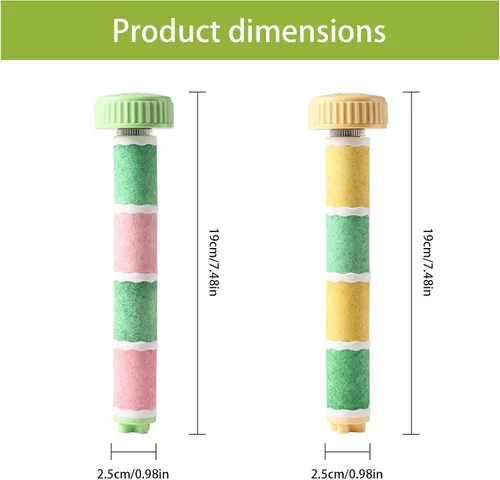 Vista 2 de 2PCS Bird Beak Grinding Stone,Bird Parrot Cage Perch Stand Platform Foot Claws Trimmer Chewing Toys,Washable Cage Furniture for Small Medium