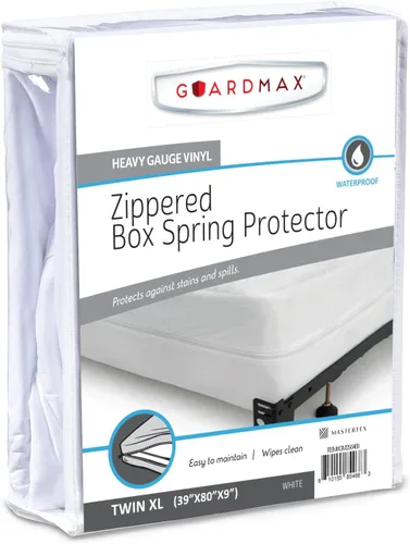 Vista 11 de Guardmax Funda Premium para Somier - Tamaño Individual Impermeable y a Prueba de Chinches con Cremallera Funda para Somier - Protector de Somier