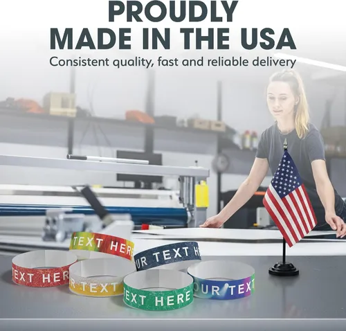 Vista 4 de Pulseras personalizables Reminderband para eventos – Pulseras personalizadas para uso en eventos, pulseras de seguridad personalizadas para Cerveza